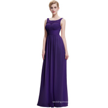 Starzz 2016 New Simple Dark Purple Long Chiffon Prom Dress ST000061-6